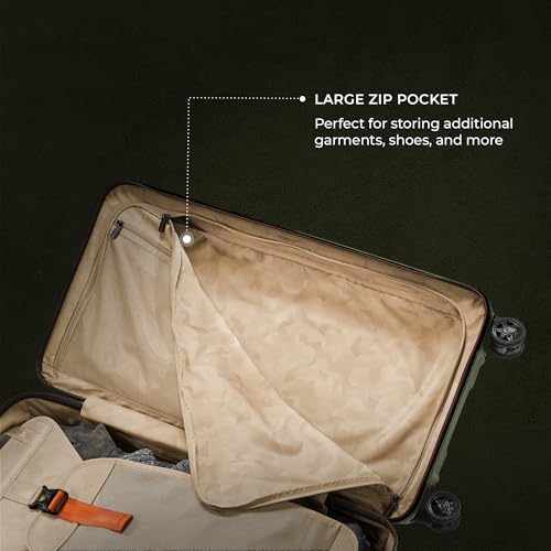 Briggs & Riley 32 Inch Extra Large Trunk Checked Luggage - Maximum Capacity Hard Shell Heavy Duty Travel Suitcase with 360-Degree Spinner Wheels - TSA Lock - Torq Collection - Hunter Green - color: Hunter, size: 32"