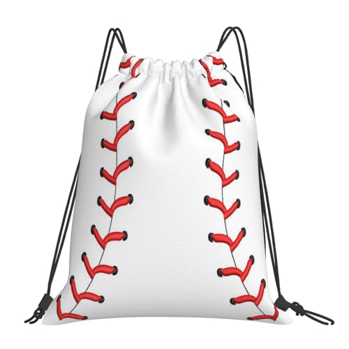 Realistic Baseball Ball Funny Sports Drawstring Bag Sport Gym Backpack Beach Travel Sack Draw String Yoga Bag For Men Women - color: Realistic Baseball Ball Funny Sports