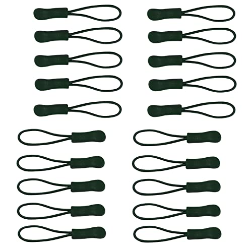 Urmspst 20PCS Zipper Pulls Replacement Zipper Tabs, Dusty Green - color: 05. Dusty green