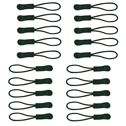 Urmspst 20PCS Zipper Pulls Replacement Zipper Tabs, Dusty Green - color: 05. Dusty green