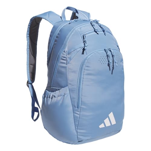adidas Defender 5 Backpack for Sports, Gym, School and Travel, 33L, Team Light Blue/White, OSFA - color: Team Light Blue/White