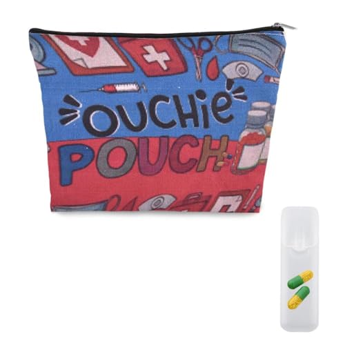 Ouch Pouch Med Kit Bag Small Nurse Medical Bag Pouch Emergency Pouches for School Camping Travel Medicine Bags for Family First Aid Kit Organizer Pouches Medication Storage Bags for Pills Ouchie Bag - color: Ouch Pouch Med Kit Bag