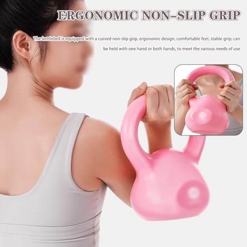 Kettlebell Weights Home Use Women's Sports Training Kettle Bells, Gym Arm Muscle Training Kettle Ball, Weight Loss, Small Space(Pink-10LB) - color: Pink-10lb