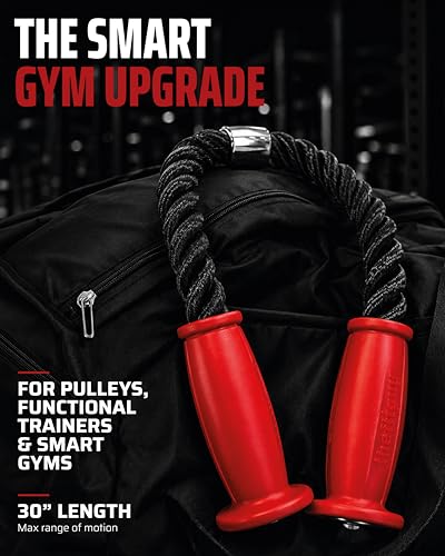 THEFITGUY Ergonomic Tricep Rope | 30” Non-Slip Cable Attachment | Wrist Pressure Relief | Grip Strength & Forearm Activation | Home & Commercial Gym Accessory | for Cable Machine & Smart Gym