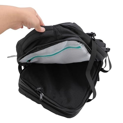 POCREATION Travel Backpack, USB Charging, Large Capacity Wet Dry Separation, Nylon Bag for Outdoor Activities