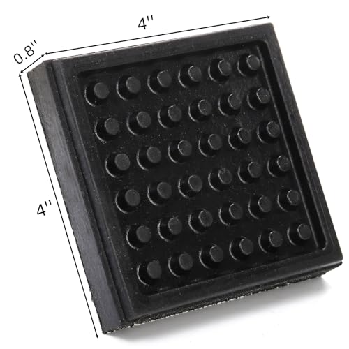 WRINGKIT 8 Pack Heavy Duty Exercise Equipment Mat, 4 x 4 x 0.8 Inch Non Slip Noise Reduction Mat for Treadmill, Treadmill Mat Pad for Rubber Hardwood Floors Carpet Protection Home Gym