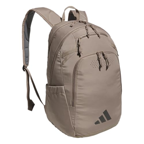 adidas Defender 5 Backpack for Sports, Gym, School and Travel, 33L, Chalky Brown/Gunmetal, OSFA - color: Chalky Brown/Gunmetal