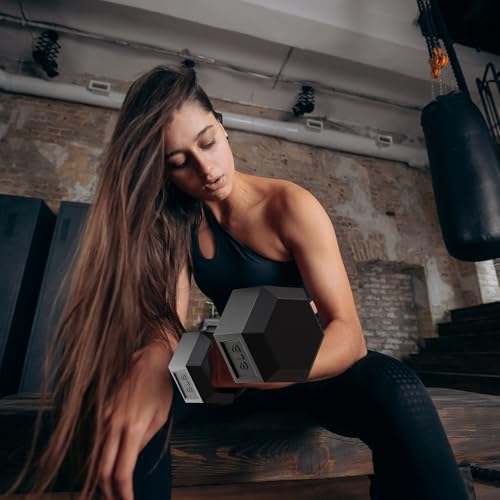 BalanceFrom Rubber Coated Hex Dumbbell Weight Set with Storage Rack, 100LB or 150LB or 200LB Set, 5-20 lbs or 5-25 lbs or 10-30 lbs Pairs - style: 100LB Set with Rack