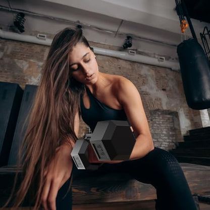 BalanceFrom Rubber Coated Hex Dumbbell Weight Set with Storage Rack, 100LB or 150LB or 200LB Set, 5-20 lbs or 5-25 lbs or 10-30 lbs Pairs - style: 100LB Set with Rack
