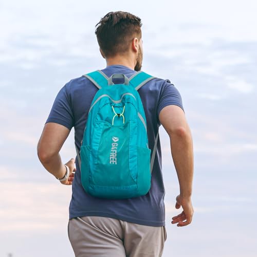 G4Free 24L Lightweight Packable Hiking Backpack Sport Travel Daypack Water Resistant for Women Men - color: Peacock Blue