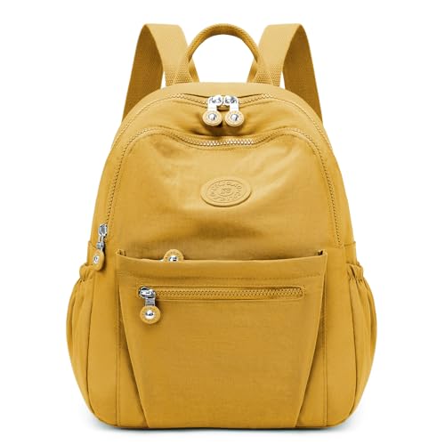Backpack Purse for Women Ladies Nylon Bag Casual Daypack Travel Shopping Pack (A Style Yellow) - color: A Style Yellow