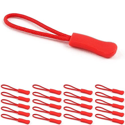 Red Snail 20PCS Zipper Pull - Bright Helper, Replacement, Nylon Pulls Tab for Backpacks - color: 20PCS Red
