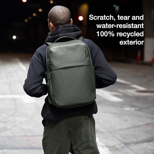 Incase A.R.C. Daypack 24L – Travel Backpack and Laptop Bag for School - Fits up to 16 inch Laptop - 4 Zippered Compartments, 2 Water Bottle Pockets - Commuter and College Backpack - Smoked Ivy - color: Smoked Ivy