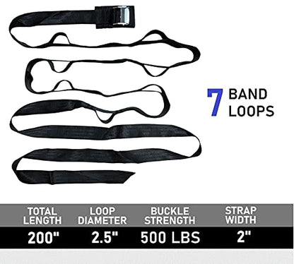 Lumia Wellness Anchor Strap for Resistance Band Exercises, Heavy Duty Door Gym Band,Full Body Multi-Point Home Gym, Portable Workout Equipment, Easy to Instal, No Hardware Necessary