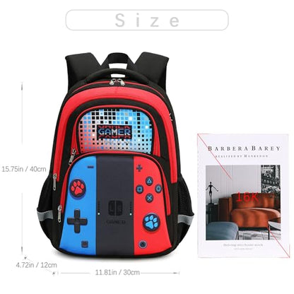 abshoo Cute Game School Backpack For Boys Elementary Kindergarten Kids School Bag (Gamer Black) - color: Gamer Black