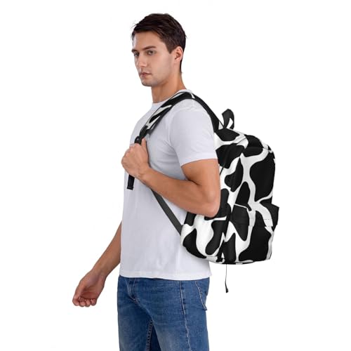 Cow spot Travel Backpack for Men Women 15.6 inch Laptop Backpack Casual Daypack for Weekender - color: Cow Spot