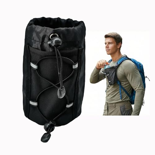 Ultralight Backpack Strap Water Bottle Holder – Front Access, Fits 16–24oz Bottles