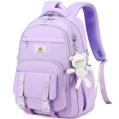 Hidds College Backpack Laptop Backpacks 15.6 Inch for Men Women Elementary Middle High School Book Bag For Teens Girls Boys Student Anti Theft Travel Daypack Large Bookbags-Purple - color: Purple