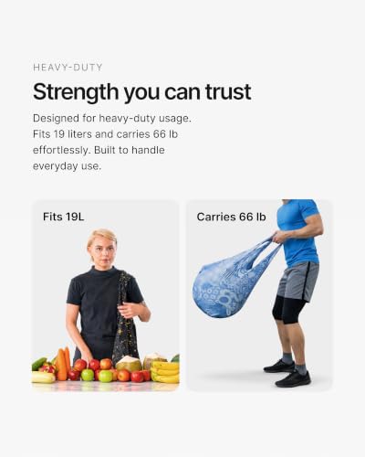 Nanobag Sling 19L Foldable Packable Crossbody Grocery Bag for Men & Women - color: Color Blocks