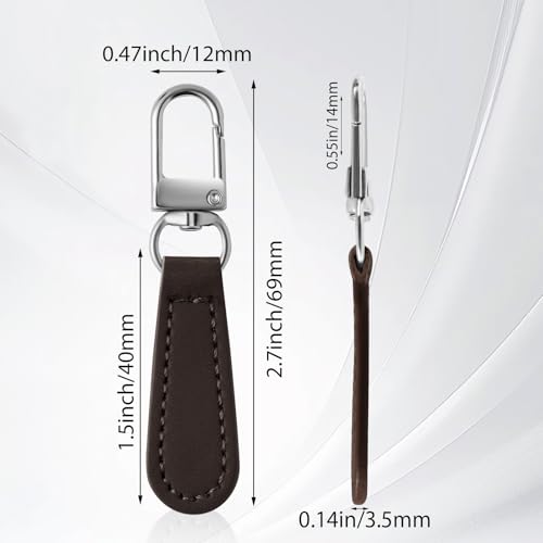 Deoward Zipper Pull Replacement Leather Handle Detachable Zipper Repair Tab for Luggage, Backpacks, Suitcases, Jackets, Purses, Handbags (8 PCS) - style: Leather Handle Zipper Pulls (Mixed Colors)