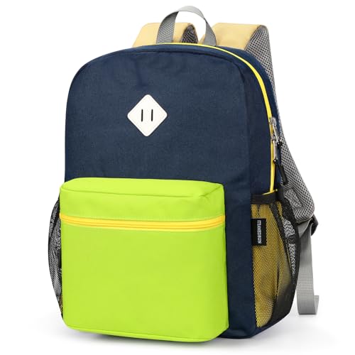 STEAMEDBUN Kids Backpack for Boys,Kindergarten Backpack for Toddler Boys Age 3-6 - color: Dark Blue&green, size: Small - 15"H