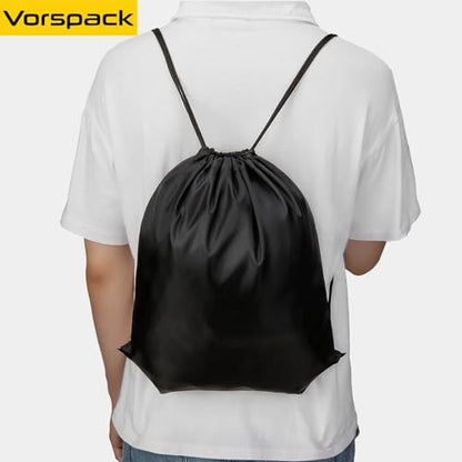 Vorspack 100 Pcs Drawstring Bags Bulk - Lightweight Drawstring Backpack, Cinch Bag for Party Sport Gym Trip Gift - Black - color: Black