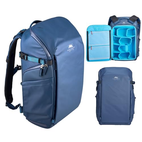 Summit Creative 26L Camera Backpack – Water-Resistant DSLR & Mirrorless Photography Bag with Lens, Tripod Holder & 16" Laptop Compartment – Blue - color: 26L Blue