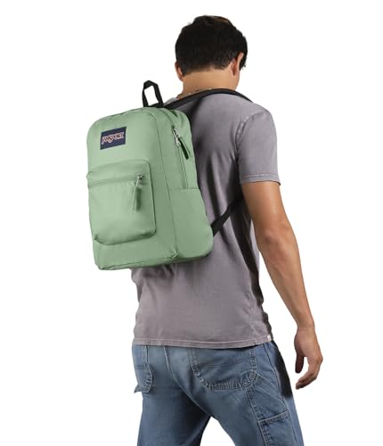 JanSport Cross Town Backpack 17" x 12.5" x 6" - Simple Bag for Everyone with 1 Main Compartment, Front Utility Pocket - Premium Class Accessories - Loden Frost - color: Loden Frost