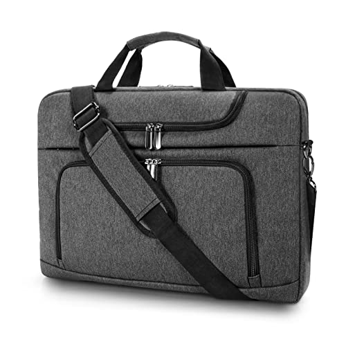 BERTASCHE Laptop Bag 17.3 inch for Men, Laptop Case Computer Bag for Work Business Trip Laptop Carrying Case w/Shoulder Strap Grey - color: Grey, size: 17-17.3 INCH