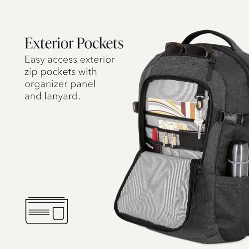 SwissGear Hybrid 45L Travel Backpack, Fits 17 inch Laptop, Men's and Women's, Heather Grey - color: Heather Grey, size: 45L