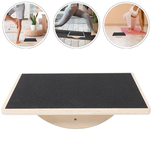 VALICLUD Solid Board Non-slip Wobble Trainer for Adults Sensory Coordination Fitness Exercise at Home Gym