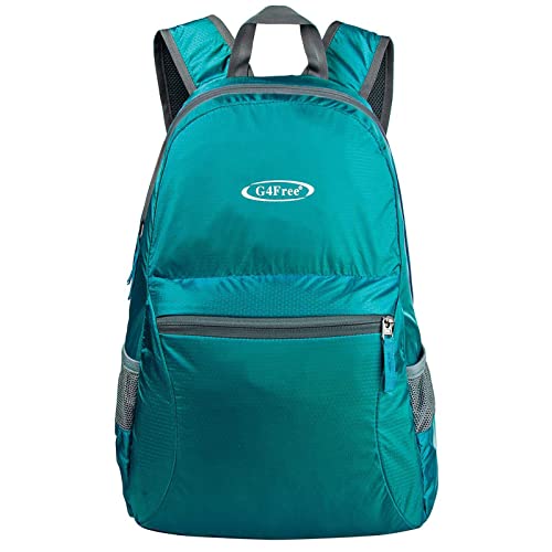 G4Free 20L Lightweight Packable Backpack Travel Hiking Daypack Foldable Backpack for Men Women - color: A-teal