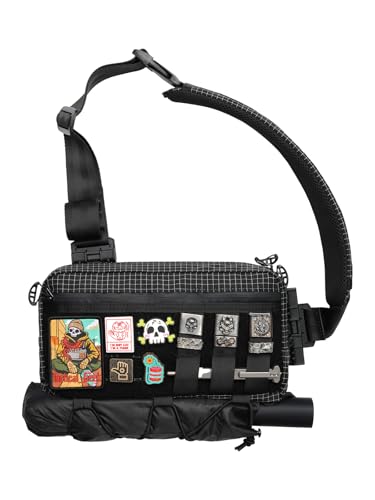 TACTICAL_GEEK Crossbody Shoulder Bag, Multipurpose Daypack, Chest Backpack Casual Sling Bag for Men & Women (L3-T60 Black Silver) - color: L3-t60 Black Silver
