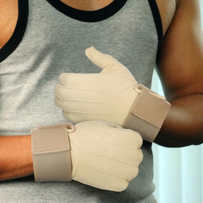 Cuffbow Deluxe Traction Exercise Glove Finger Flexion Exercise Glove for Handed Rehabilitation Increasing Strength Flexion of Joints and Fingers, Hand Exerciser, Small/Medium(Right) - color: Right