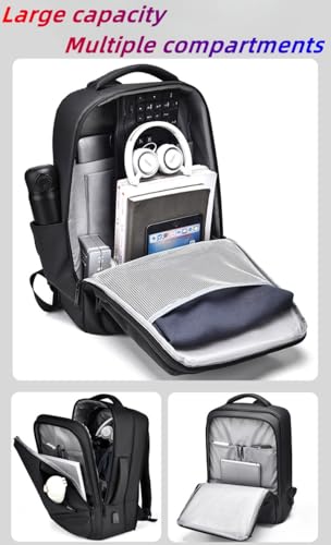 17/15.6" Business laptop backpack, PU Travel backpack,carry on backpack, Expandable laptop backpack Women Men,college backpack (02#updated, Blue) - color: 02#blue, style: 02#updated
