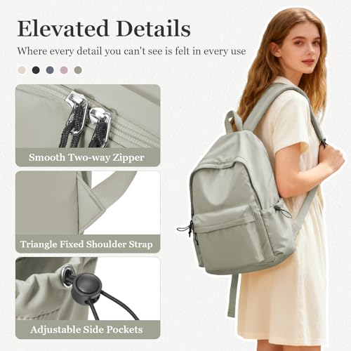 Lightweight Basic Backpack For High School,College Bookbag For Womens,Travel Laptop Backpacks For Teen Girls,School Bag Casual Daypack(Green) - color: A3-gree