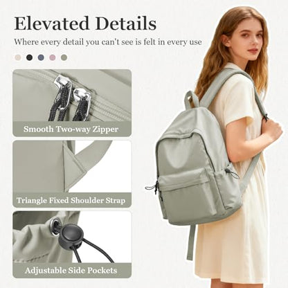 Lightweight Basic Backpack For High School,College Bookbag For Womens,Travel Laptop Backpacks For Teen Girls,School Bag Casual Daypack(Green) - color: A3-gree