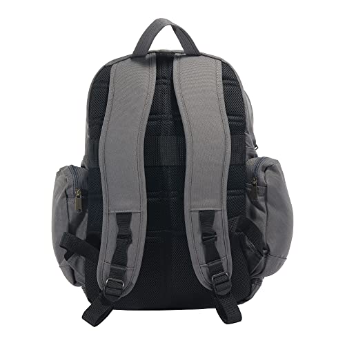 Carhartt 35L Triple-Compartment Backpack, Durable Pack with Laptop Sleeve and Duravax Abrasion Resistant Base, Grey - color: Grey