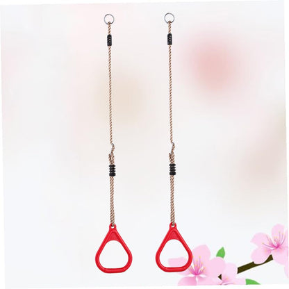 Outanaya Gymnastics Rings for Boys and Girls Plastic Exercise Rings Bodyweight Training Fitness Straps Outdoor Playset Accessories Random Color