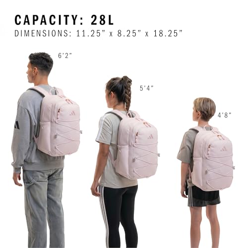 adidas Amplifier Backpack for Laptop, School and Gym, 28L, Distilled Pink/Dual Lilac Purple/Bungie, OSFA - color: Distilled Pink/Dual Lilac Purple/Bungie