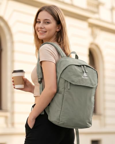 Travel Backpack for Women & Men, Water Resistant 15.6 Inch Laptop Backpack, Lightweight School Bag, Casual Daypack for Commute, College, Travel & Daily Use (Green) - color: Green