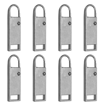 uxcell 8Pcs Zipper Pull Replacement, Metal Zipper Handle Mend Fixer Tab Repair for Luggage Suitcase Backpack Jacket Bags Boots Coat Handbags, Gunmetal Large - color: Gunmetal, size: Large