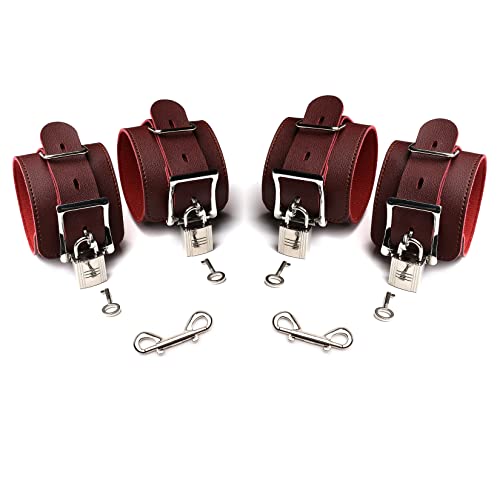 2026 Upgraded Heavy Duty Expandable Spreader Bar – Adjustable PU Straps for Pilates, Yoga - style: Red+Red