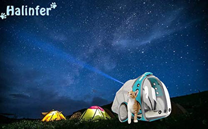 Back Extension Cat Travel Carrier Backpack (Green, Clear Window) - color: Green