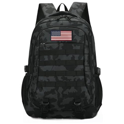 19'' Camo Backpack for Boys - Waterproof Tactical Bookbag for 15.6" Laptop Sleeve & MOLLE System for School Camping Travel - color: Camo Backpack Single Pack 4