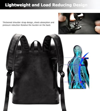 KingTo Anti Theft Laptop Backpack for Men Women, Lightweight Travel Bag | Lightweight business backpack, laptop storage and anti-theft travel styling support commute, campus and daily trips - color: Black