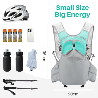 ShowyLive Lightweight Travel Backpack, Small Hiking Backpack Breathable for Cycling Trail Running Hiking - color: Blue, size: 10L