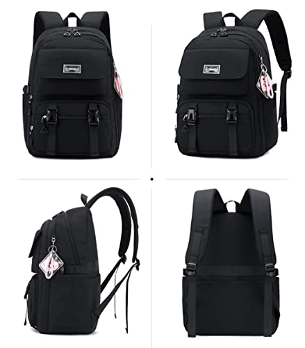 JiaYou Teen Girls Casual Backpack High Middle School Daypack Women Daily Travel Laptop Bag (2# Grey, 26 Liters) - color: 2# Grey