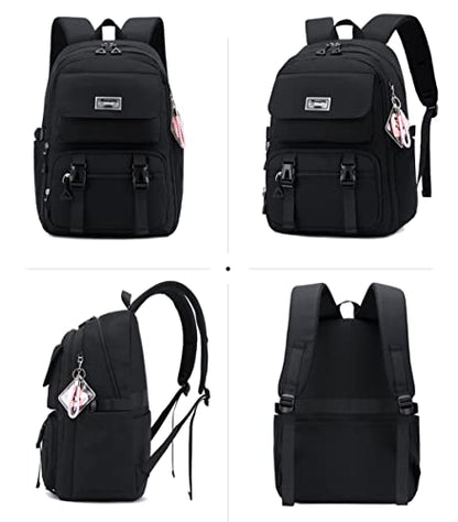 JiaYou Teen Girls Casual Backpack High Middle School Daypack Women Daily Travel Laptop Bag (2# Pink, 26 Liters) - color: 2# Pink