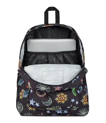 JanSport SuperBreak Plus Backpack with Padded 15-inch Laptop Sleeve and Integrated Bottle Pocket - Spacious and Durable Daypack for Work and Travel, Galaxy Glam - color: Galaxy Glam